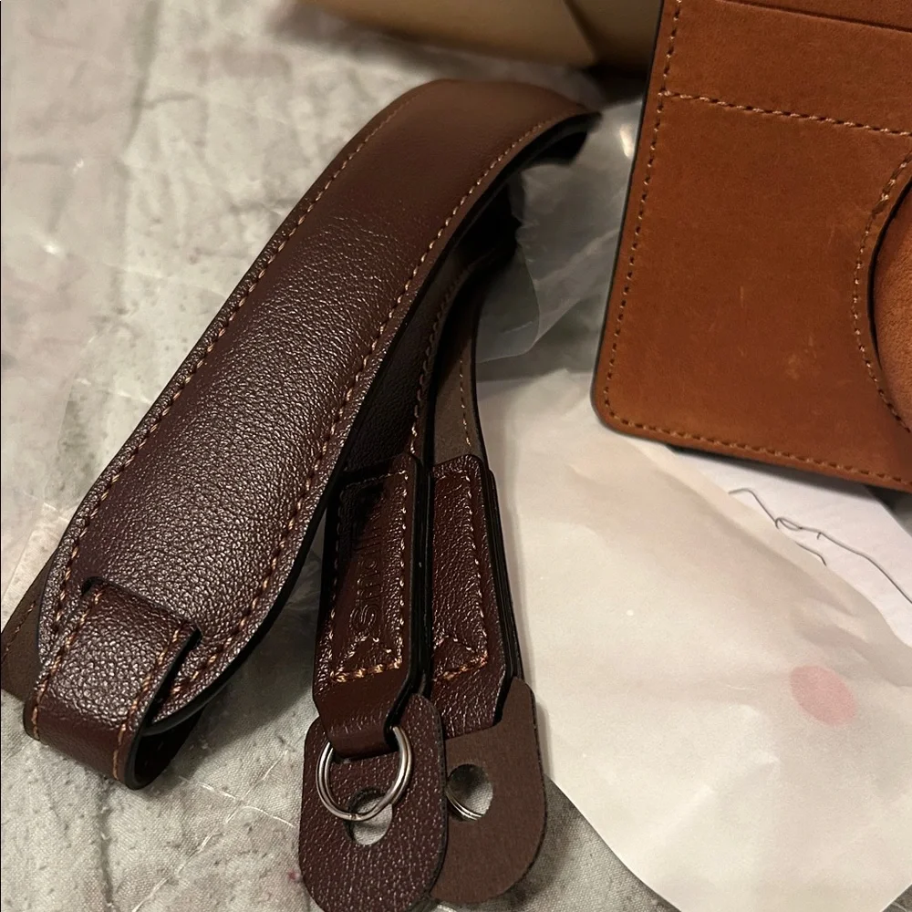Small rig leather case for Fugifilm Camera Case with Strap new in box.